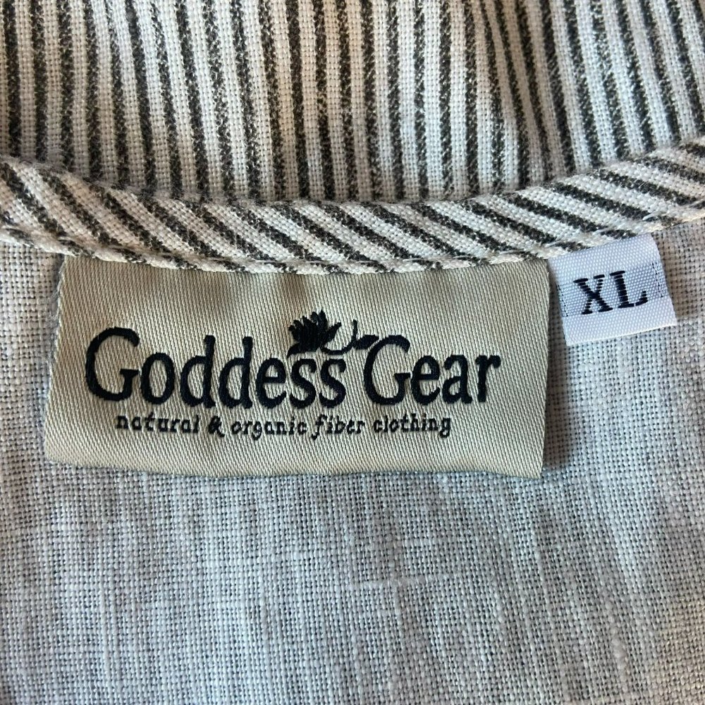Goddess Gear Organic Linen Striped Sleeveless Top Womens XL - Picture 5 of 6